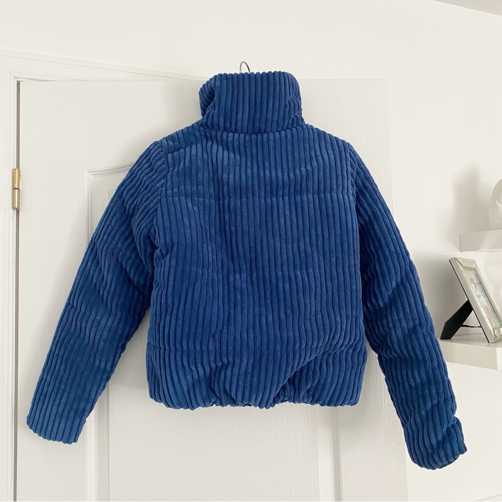 FOREVER 21 | Navy blue corduroy puffer jacket - Picture 3 of 7